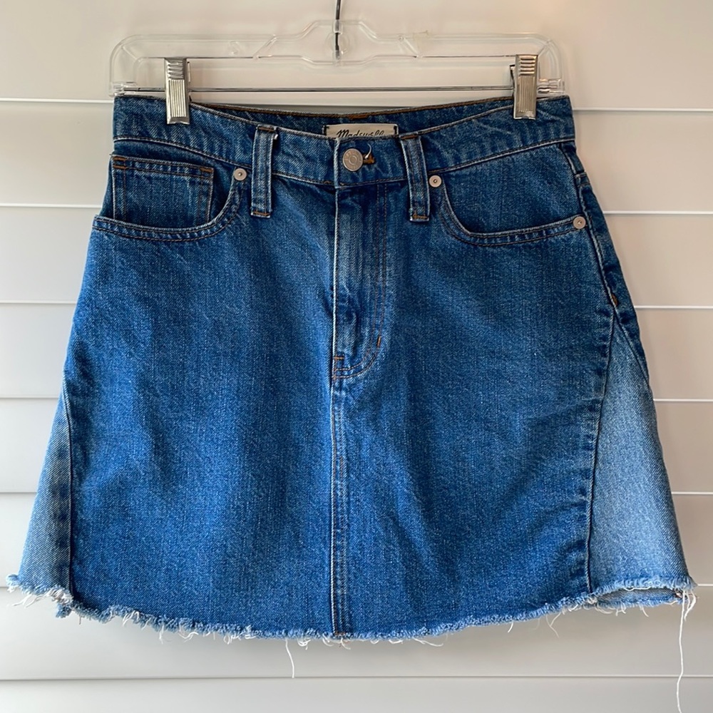madewell jean skirt high waisted size 26